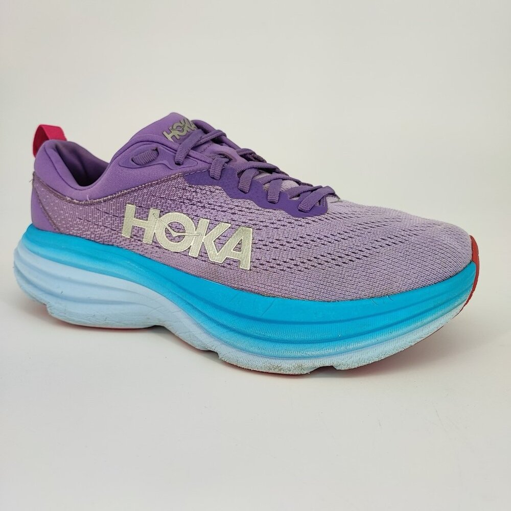 Hoka Bondi 8 Women's Size 9.5 B US Mesh Purple Running Shoes 1127952 CVPL